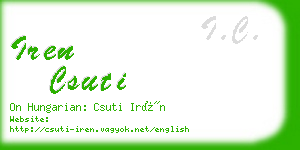 iren csuti business card